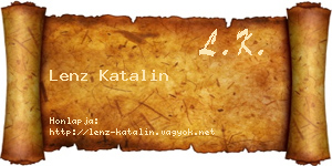 Lenz Katalin névjegykártya