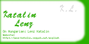 katalin lenz business card